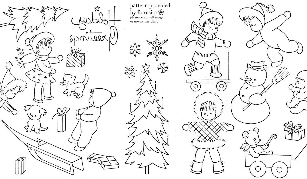 10 Free Christmas Hand Embroidery Patterns