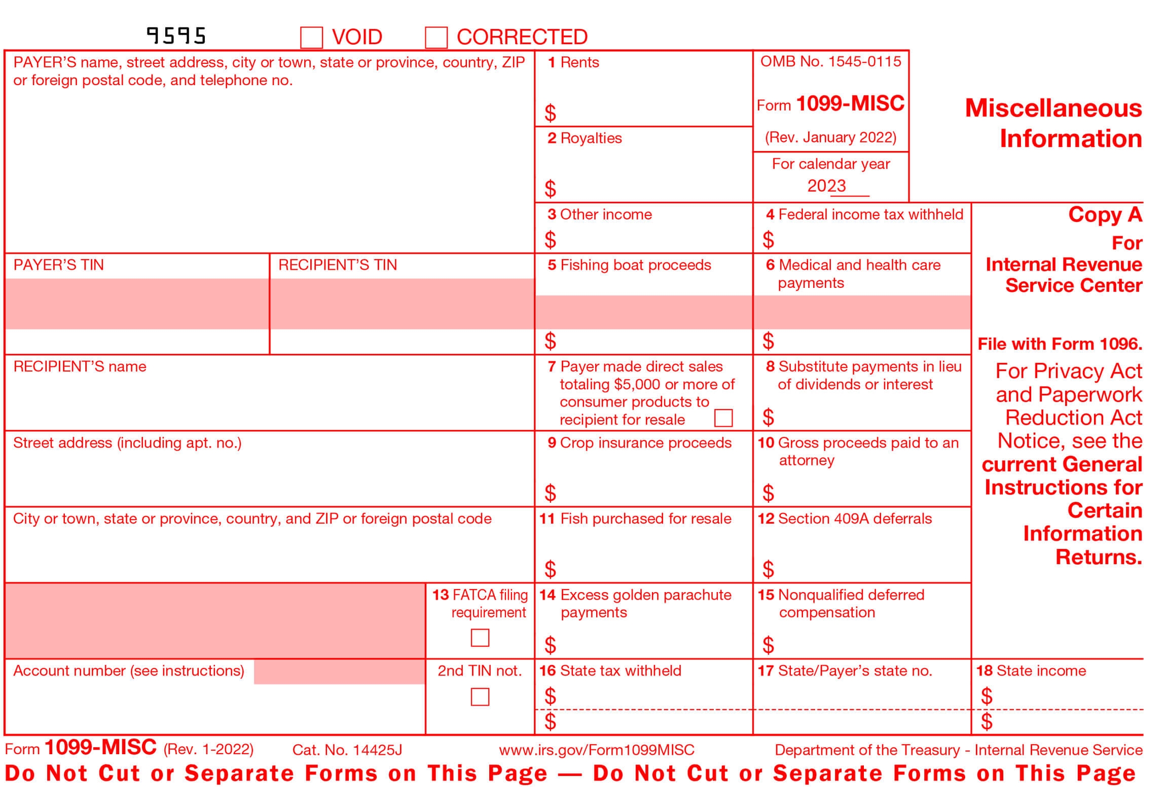 1099 MISC Form And Other Tax Forms Online Only At StubCreator