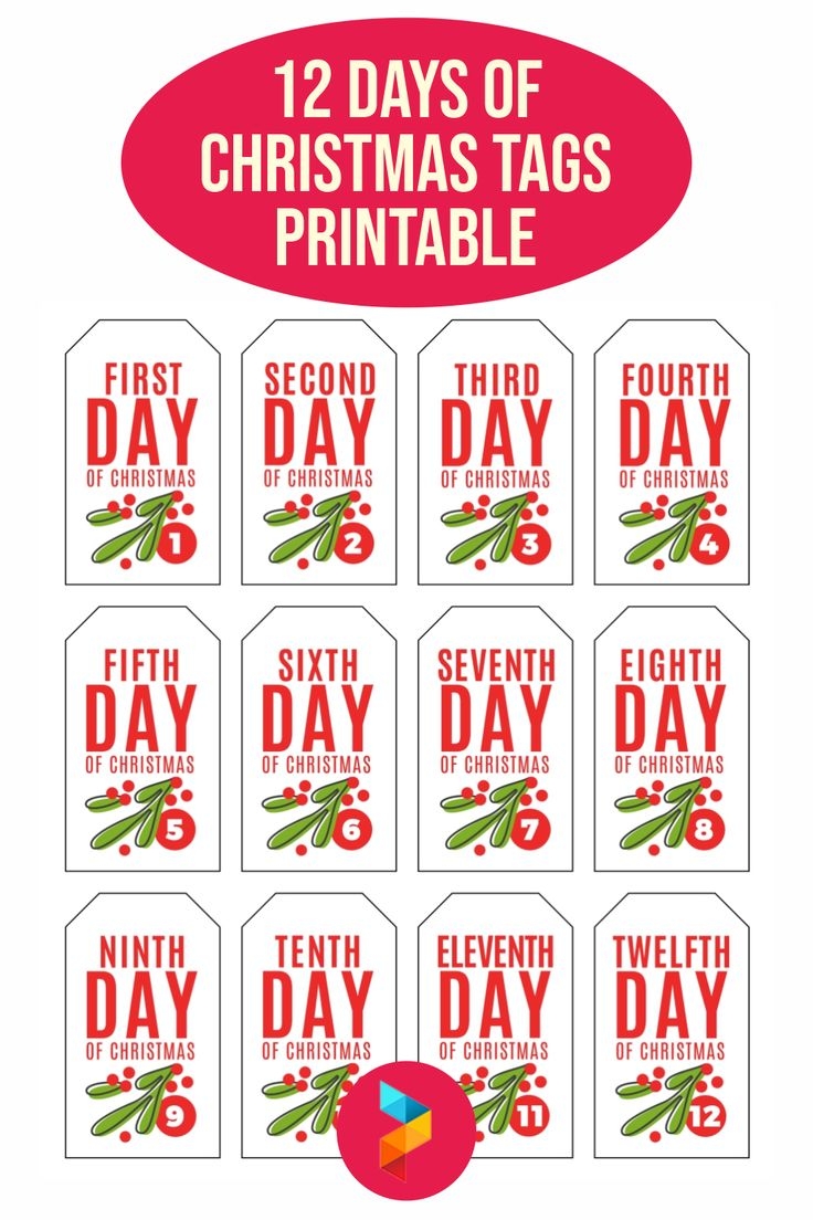 12 Days Of Christmas Free Printable