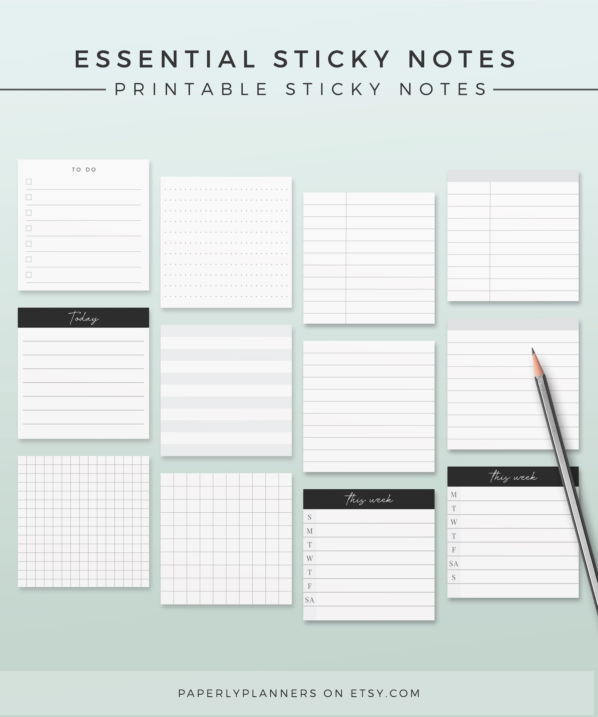 Post It Note Template Printable
