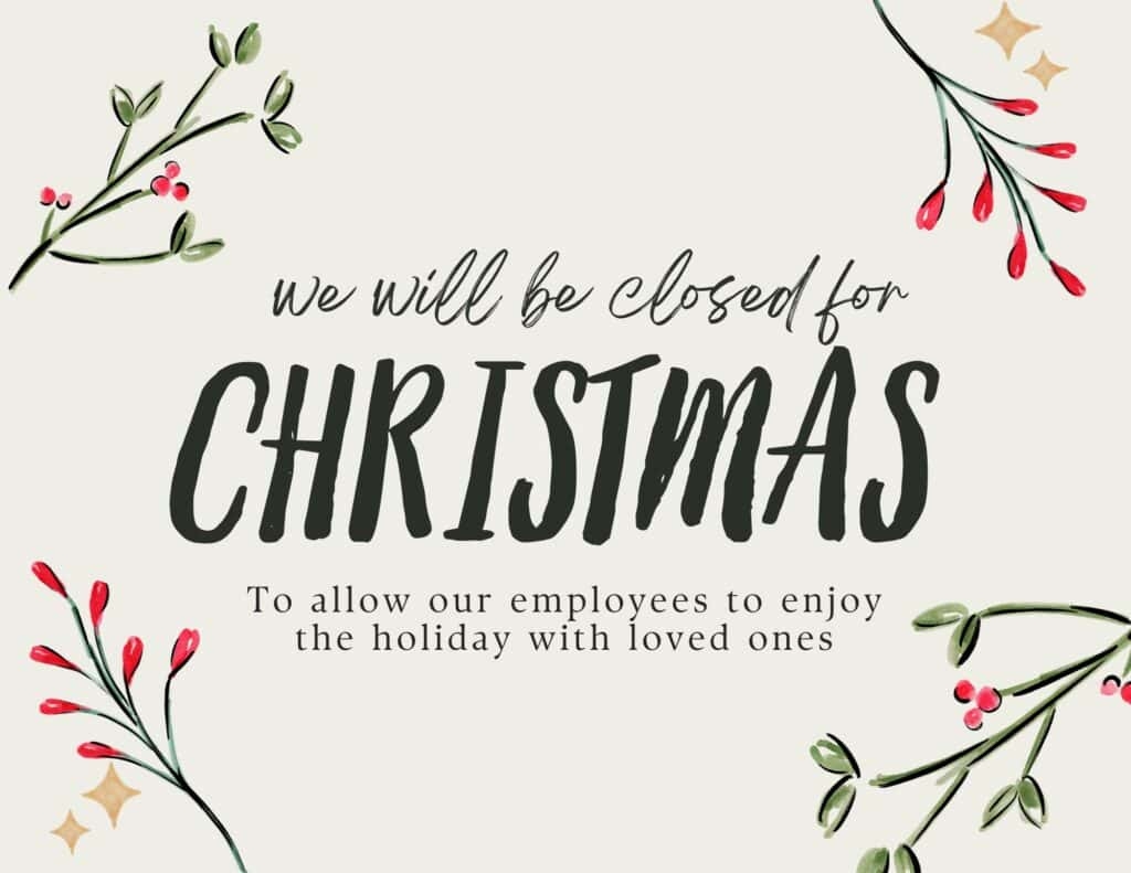 12 Free Printable Closed For Christmas Sign Templates The Incremental Mama
