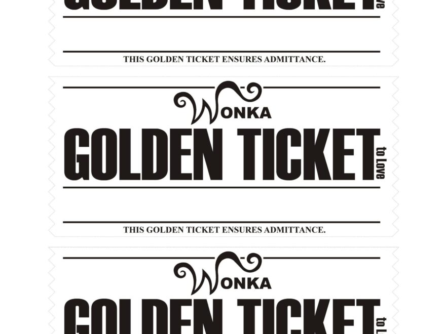 13 Editable Golden Ticket Templates Free Downloads