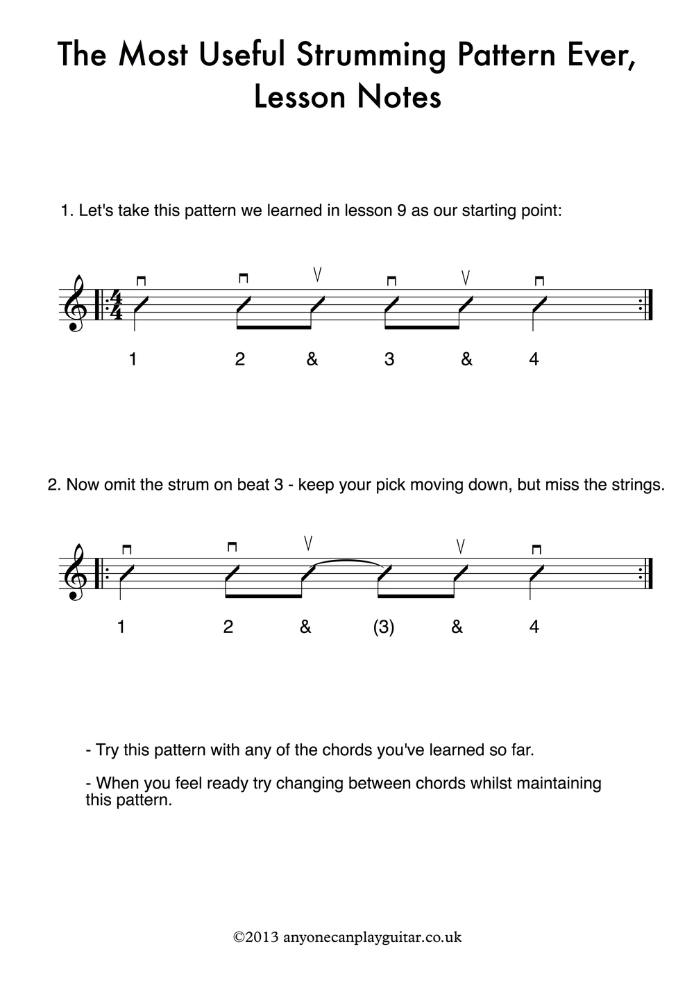 14 The Most Useful Strumming Pattern Ever Anyone Can Play Guitar