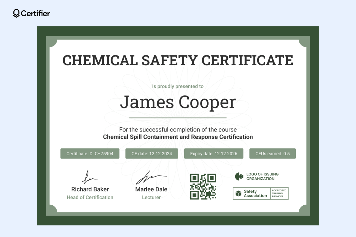 15 Safety Training Certificate Template Examples To Edit