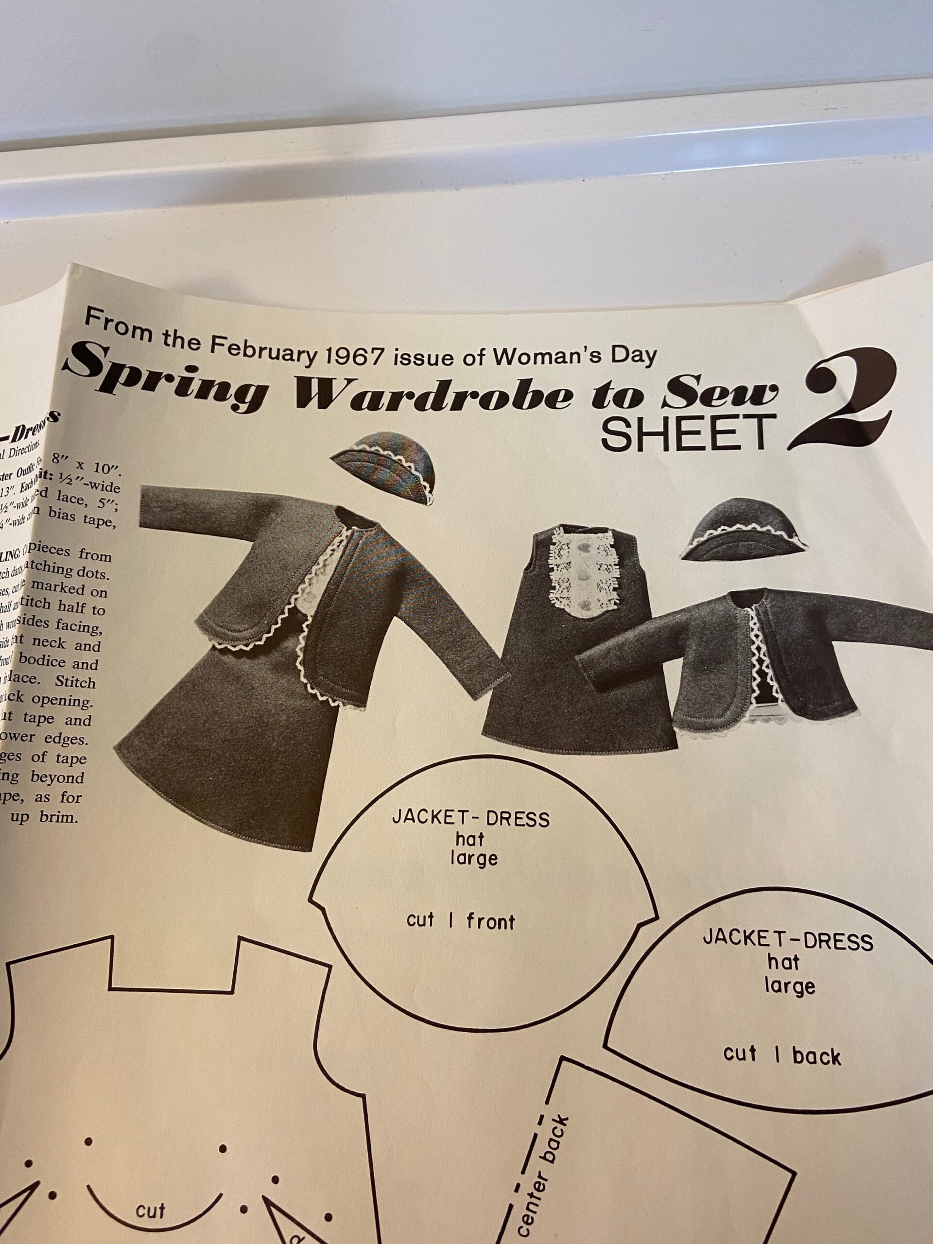Free Printable Sewing Pattern Barbie Doll Hats
