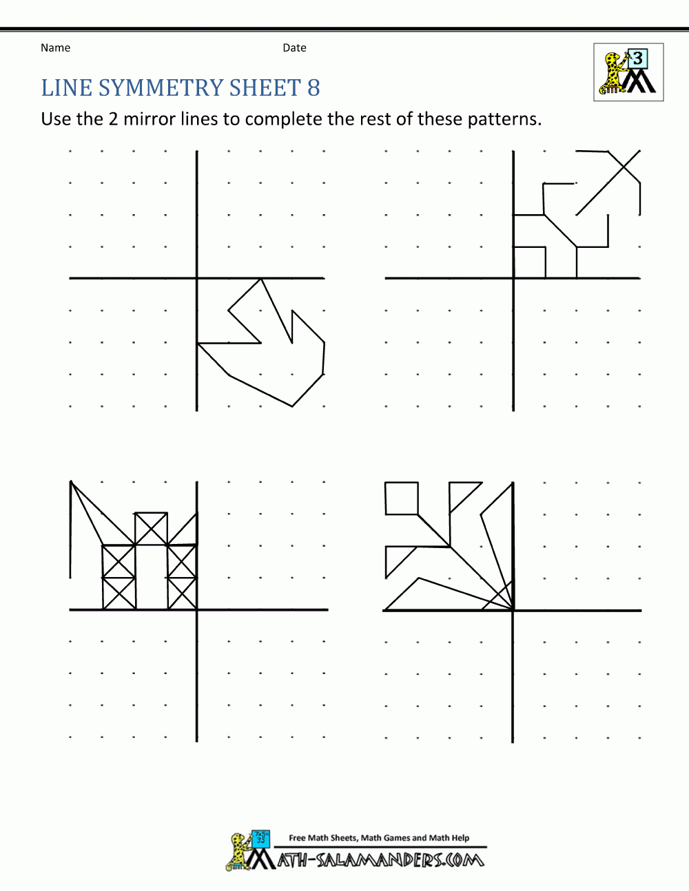 1st Grade Symmetry Worksheets Grade1to6 Worksheets Library