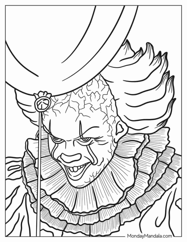20 Horror Coloring Pages Free PDF Printables 