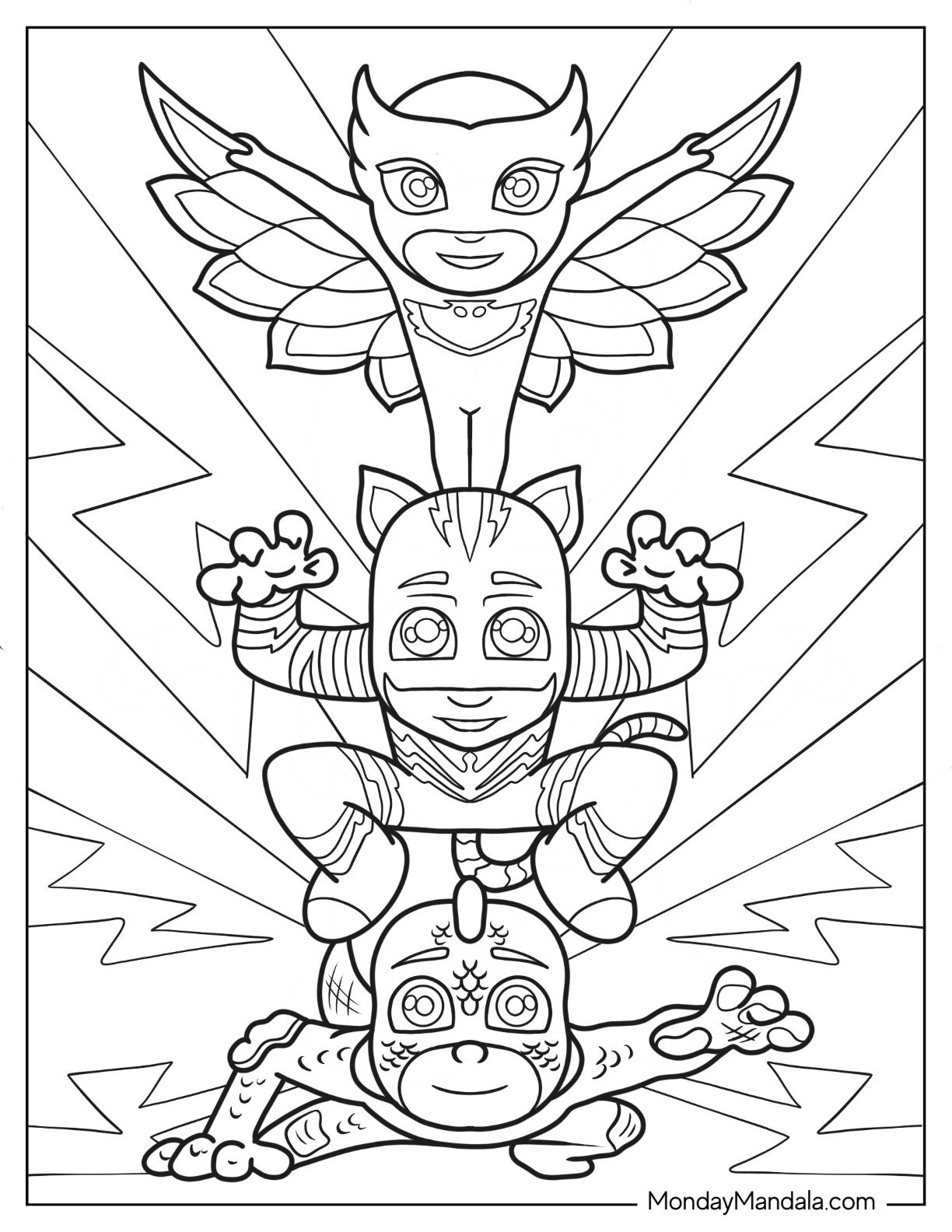 20 PJ Masks Coloring Pages Free PDF Printables 