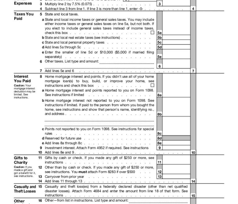 2024 Form IRS 1040 Schedule A Fill Online Printable Fillable Blank PdfFiller