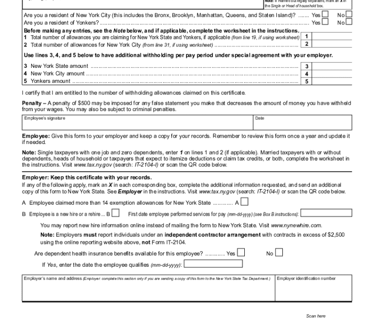 2025 Form NY DTF IT 2104 Fill Online Printable Fillable Blank PdfFiller