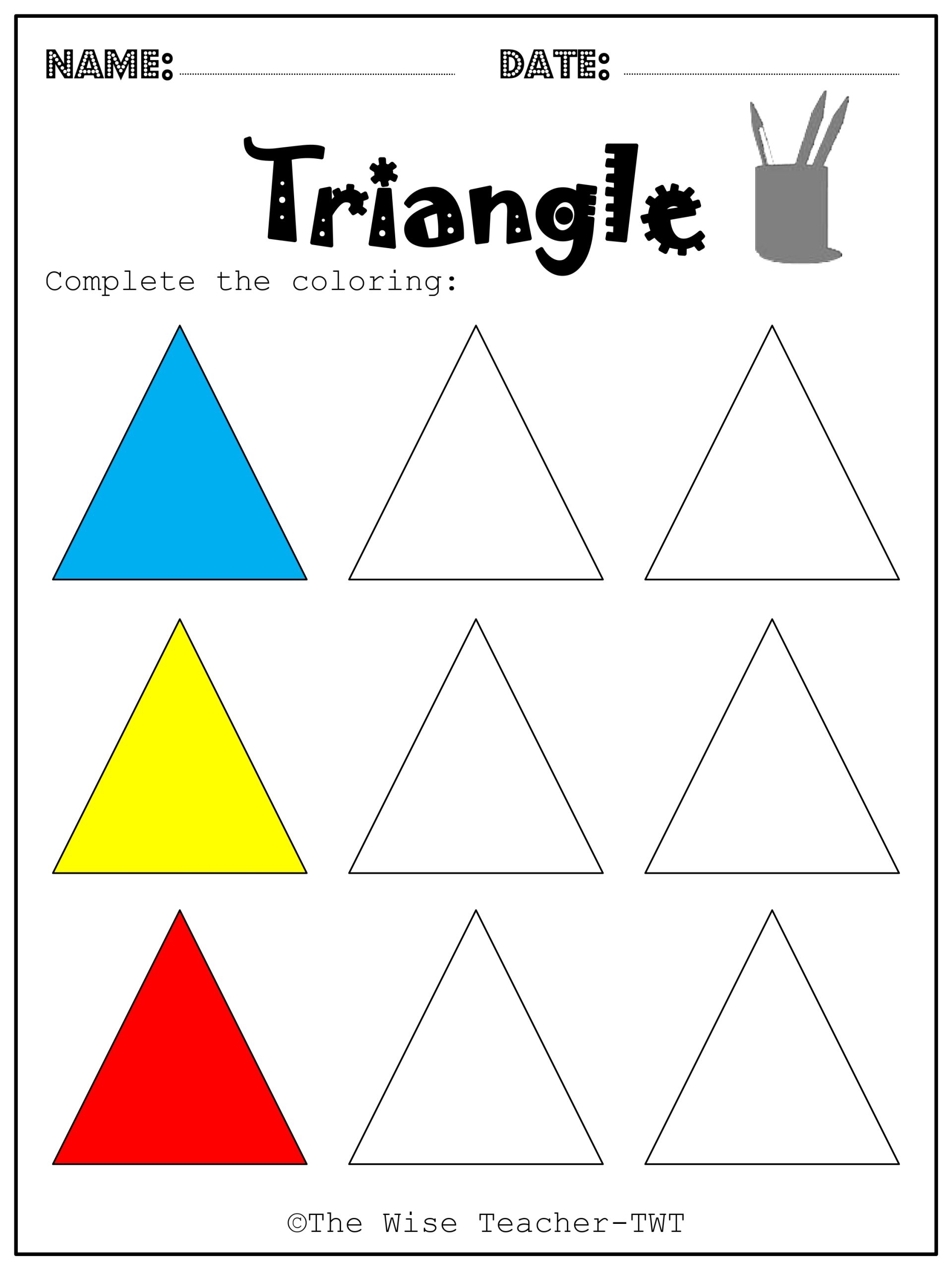 21 2D Printable Coloring Shapes Worksheets Coloring Pages Made By Teachers
