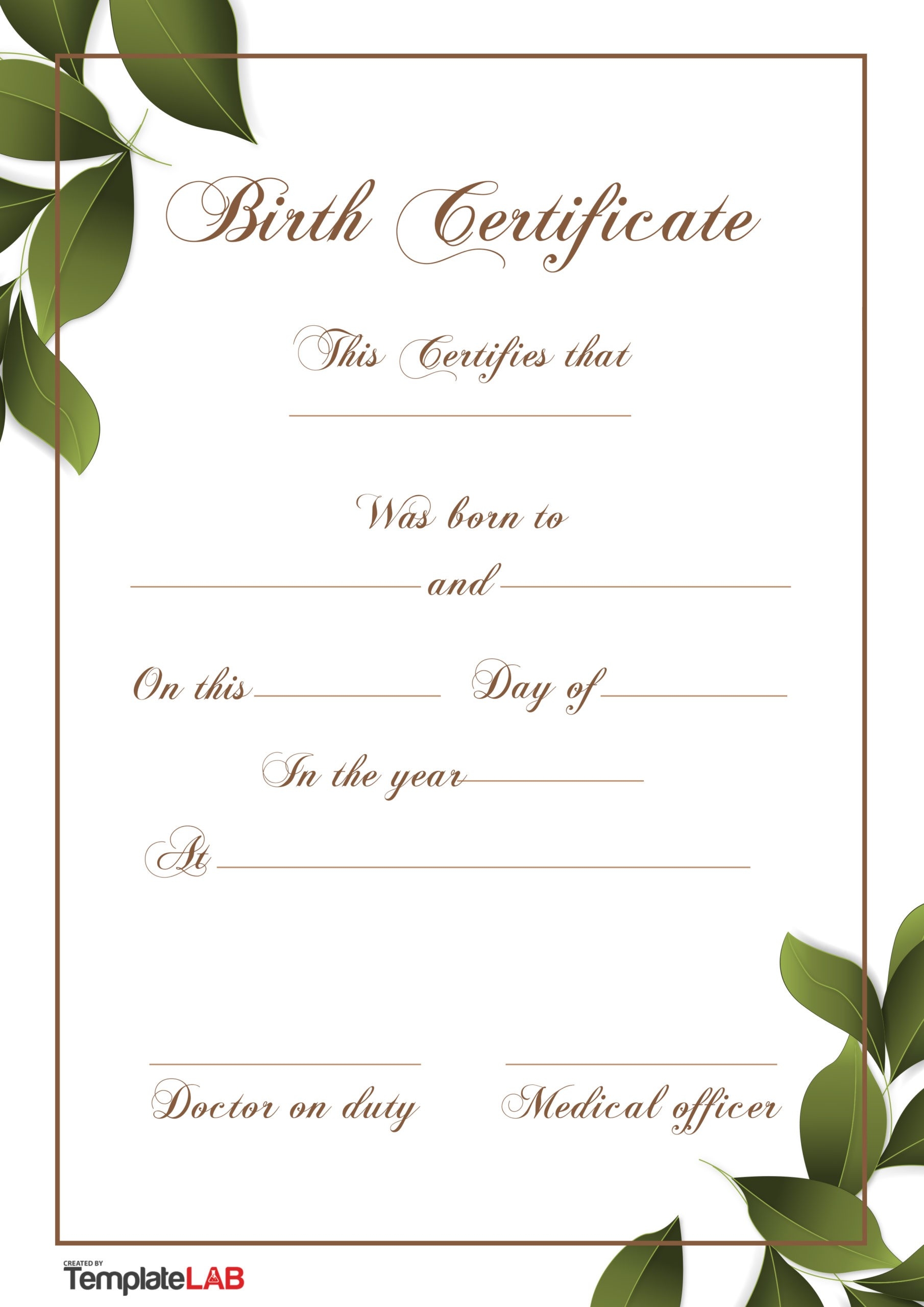 Free Printable Decorative Birth Certificates