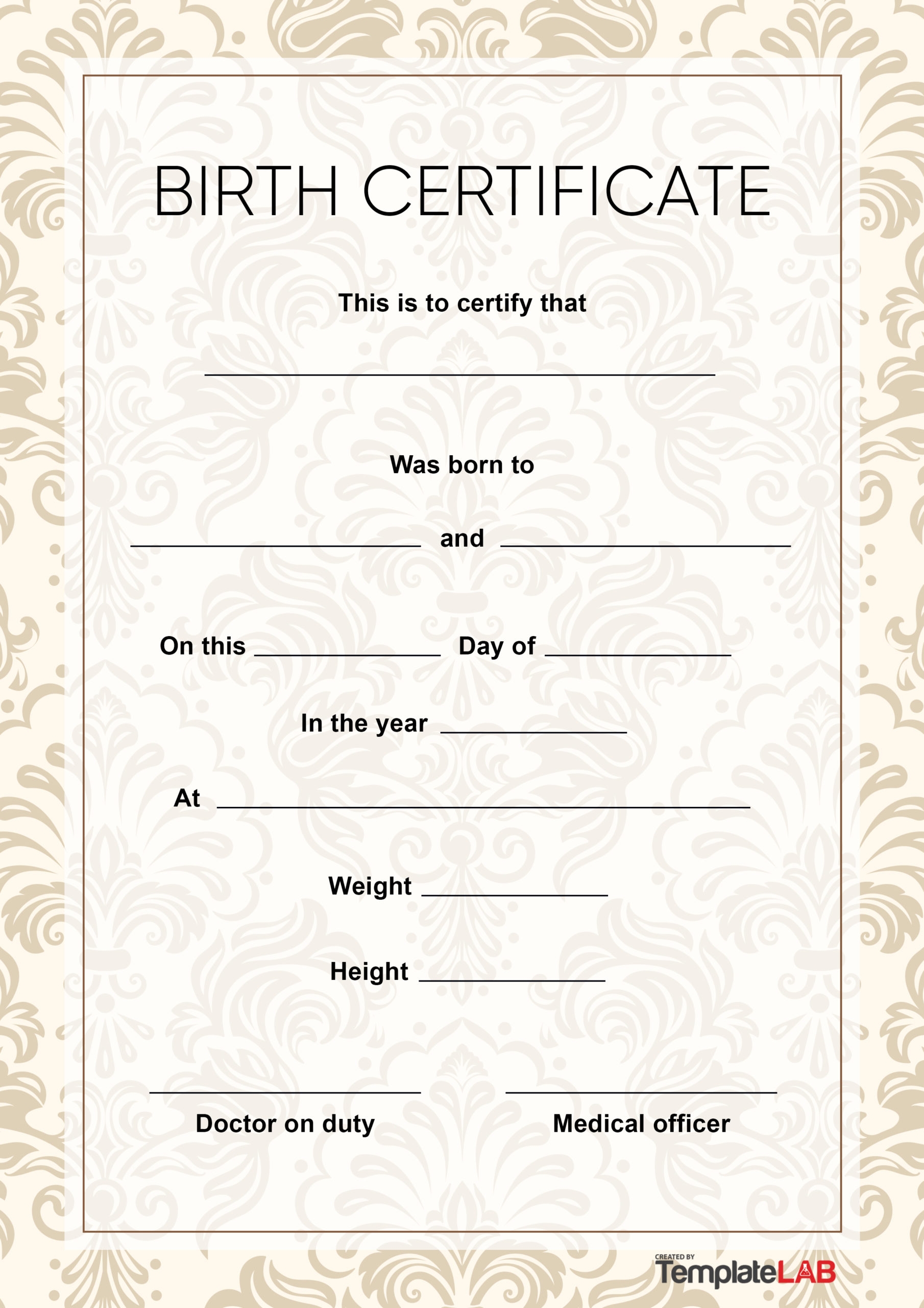 27 Birth Certificate Templates Word PPT PDF TemplateLab