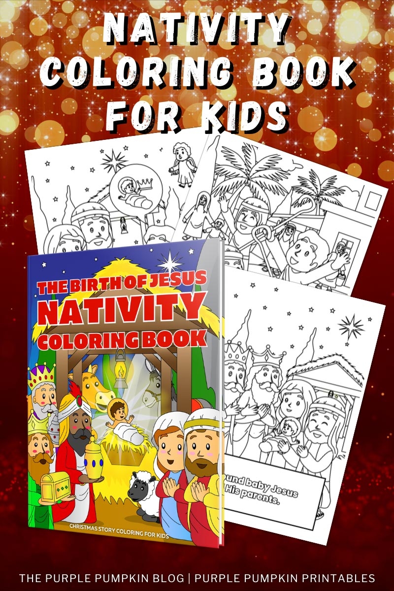30 Page Printable The Birth Of Jesus Nativity Coloring Book