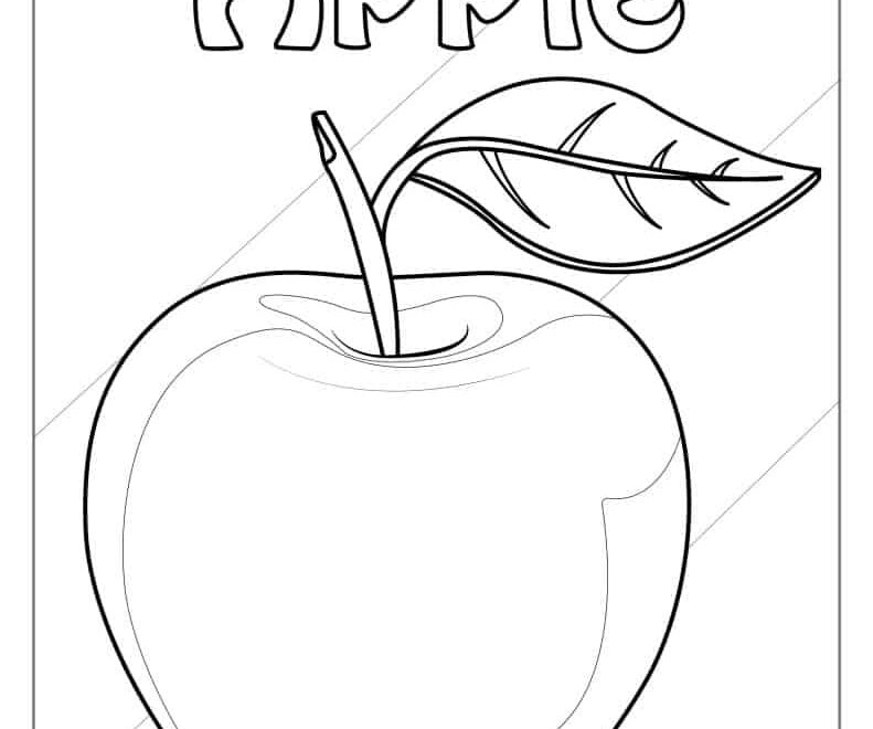 33 Apple Coloring Pages Free PDF Printables