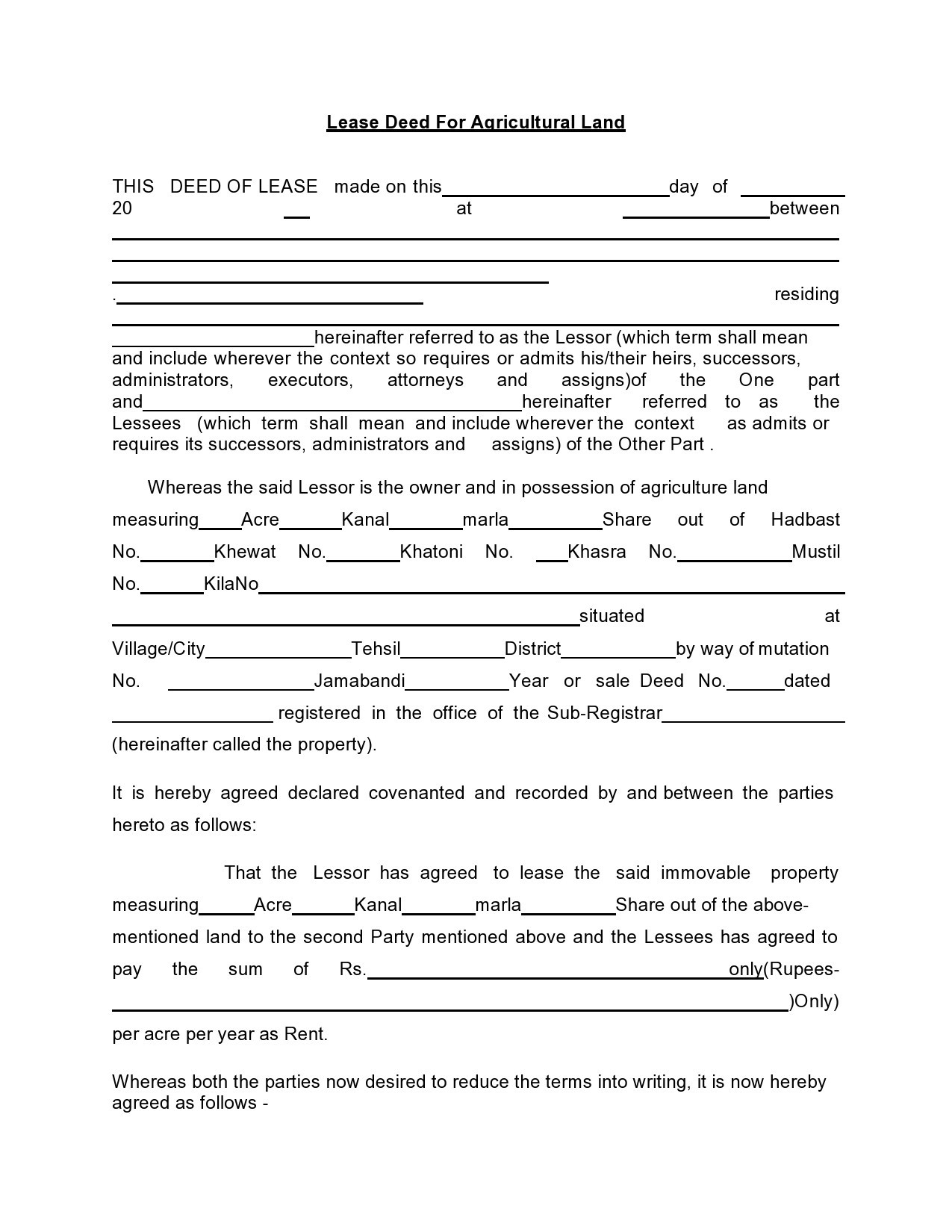 37 FREE Land Lease Agreements Word PDF TemplateLab