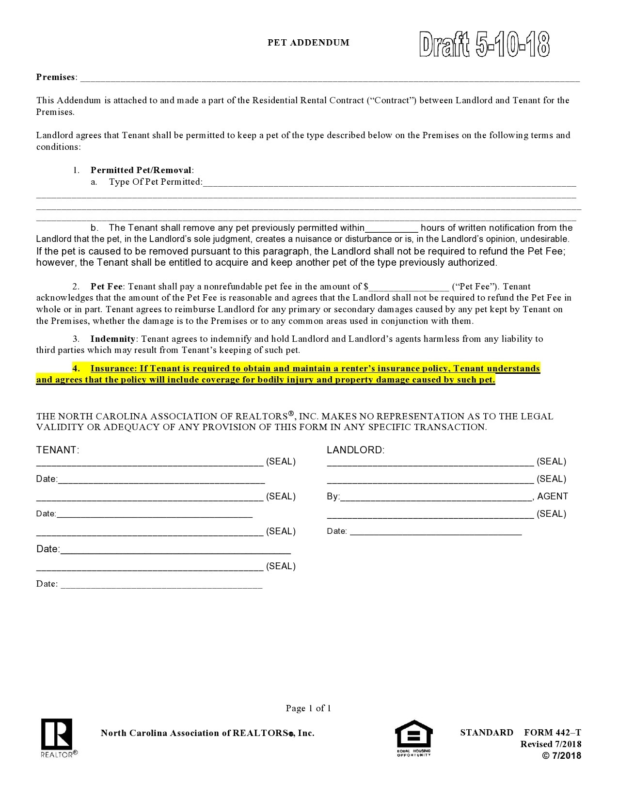39 Free Pet Addendum Forms To Rental Agreement DOC PDF 