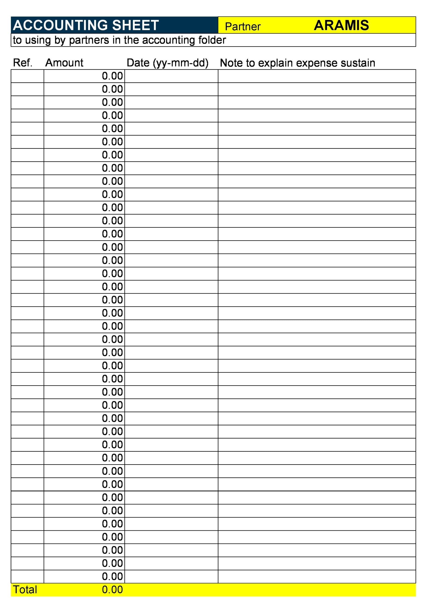 Small Business Bookkeeping Forms Printable