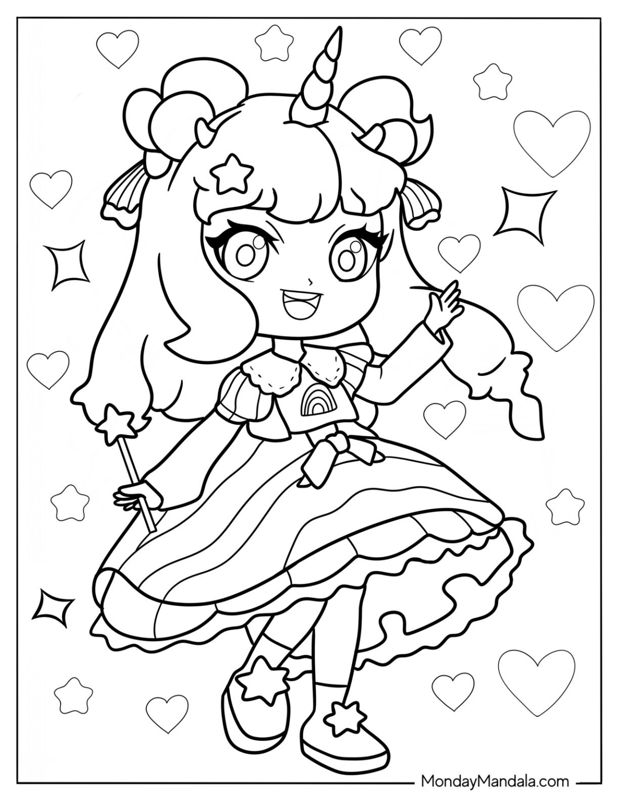 43 Chibi Coloring Pages Free PDF Printables 