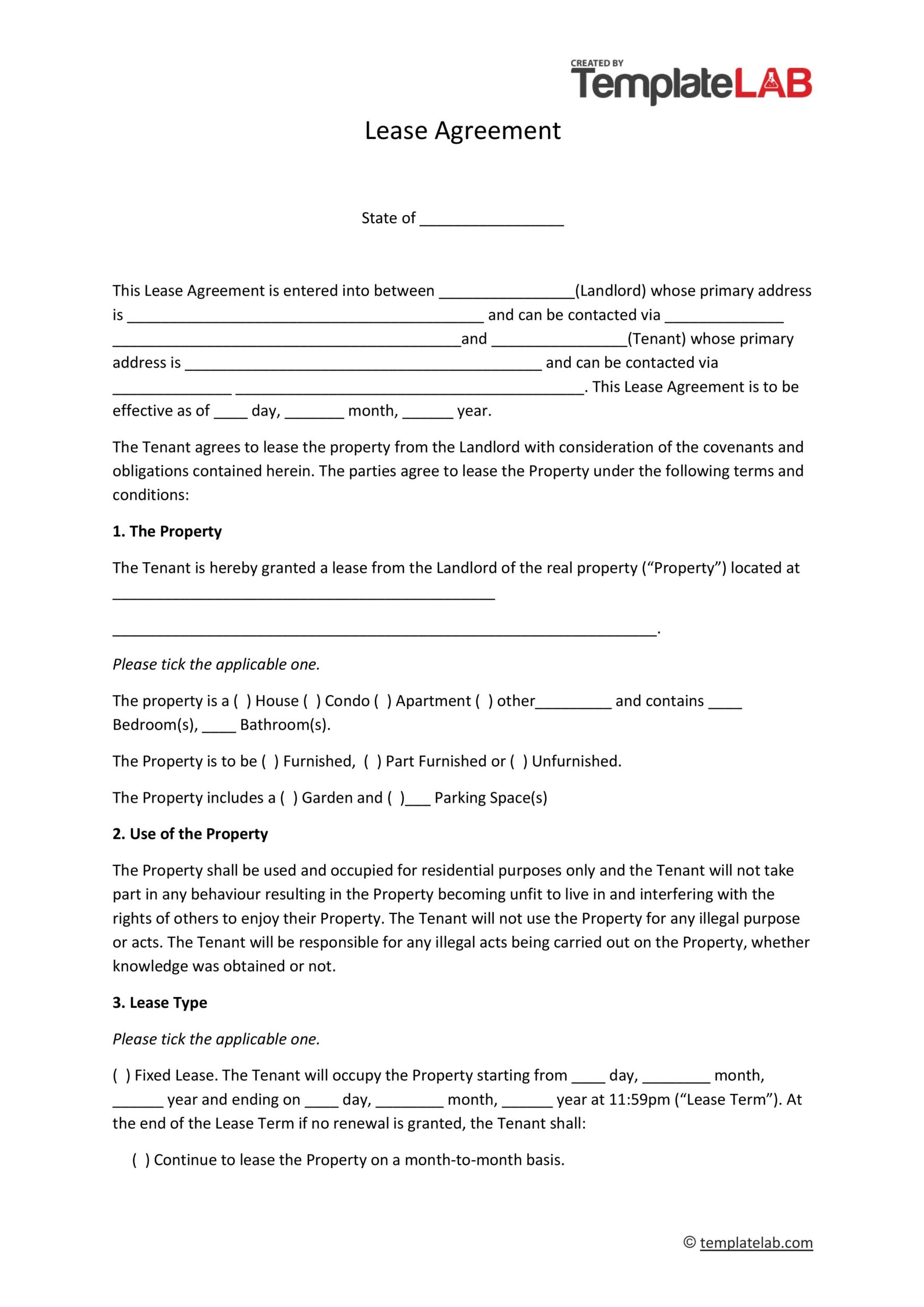 Free Printable Rental Agreement Clauses