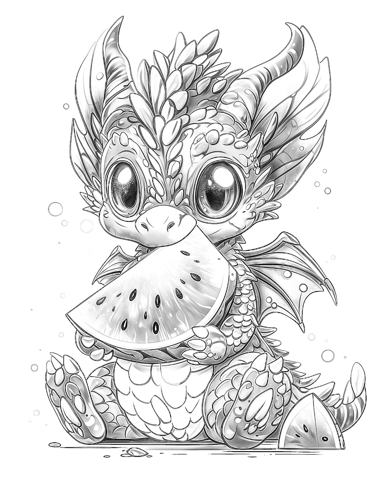Free Adult Coloring Pages Printable/Dragons