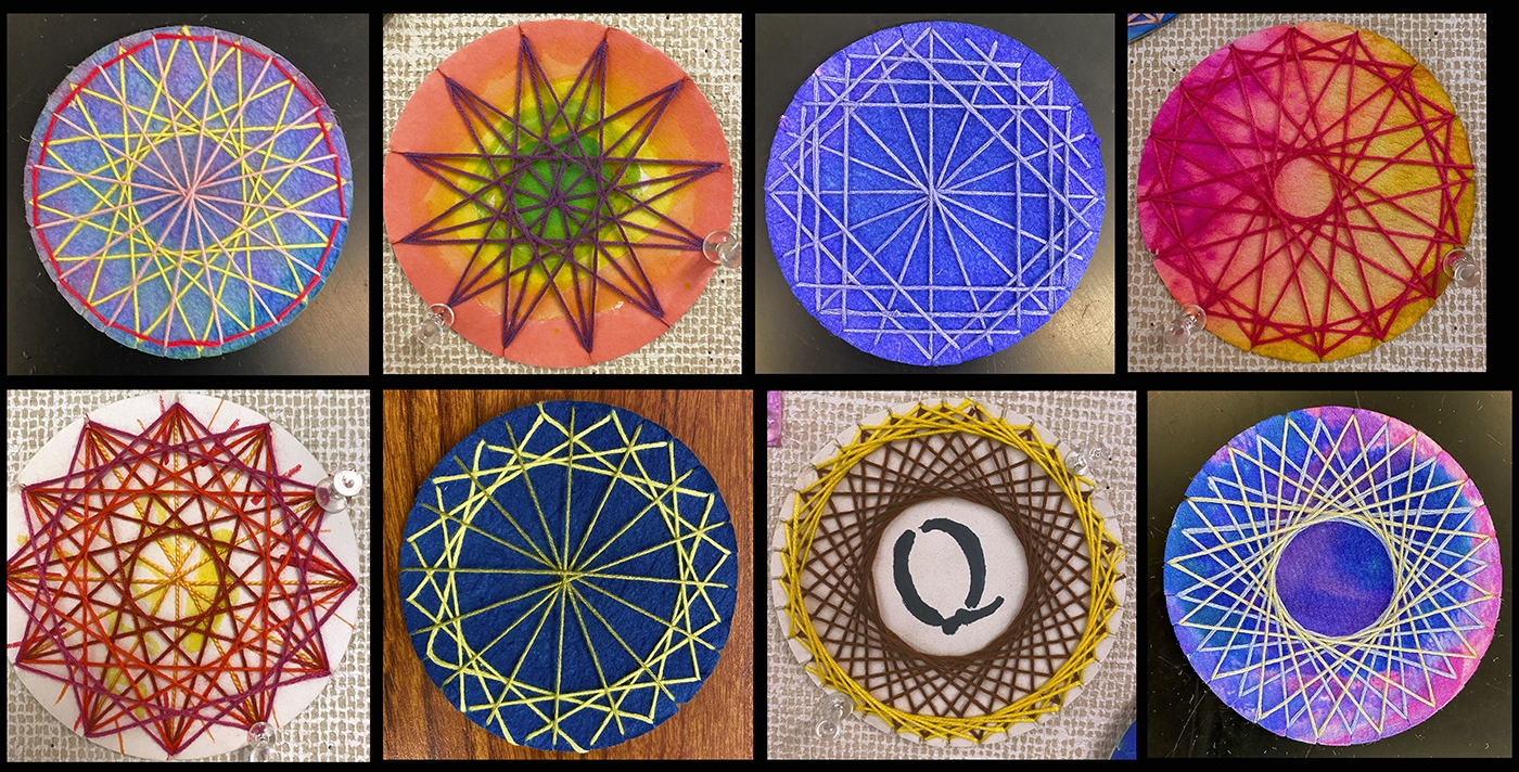 4th Grade Geometric String Designs In The K 8 Art Studio With Anita Sagastegui