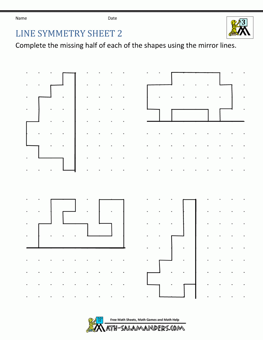 4TH GRADE MATH LINE OF SYMMETRY WORKSHEETS Steemit Worksheets Library