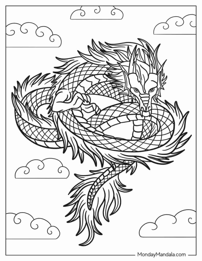 52 Dragon Coloring Pages Free PDF Printables 