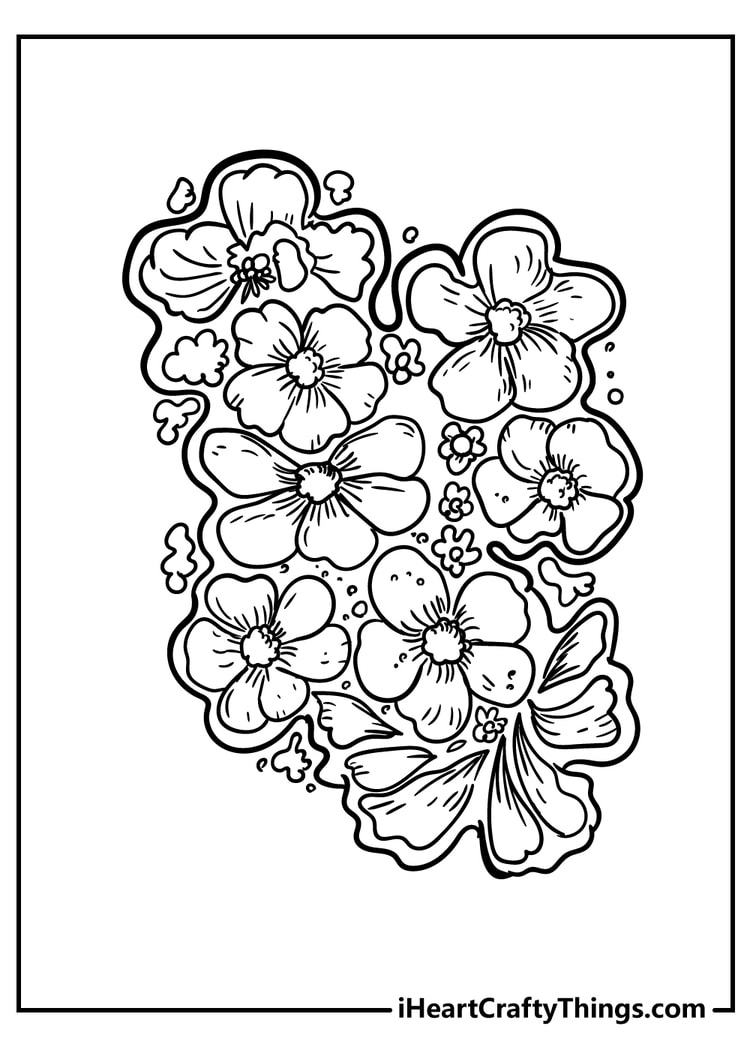 52 Flower Coloring Pages Easy Free Printable PDFs For Kids 
