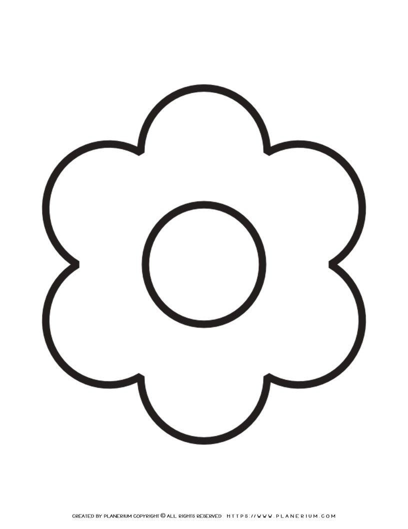 6 Petal Flower Template Printable Planerium