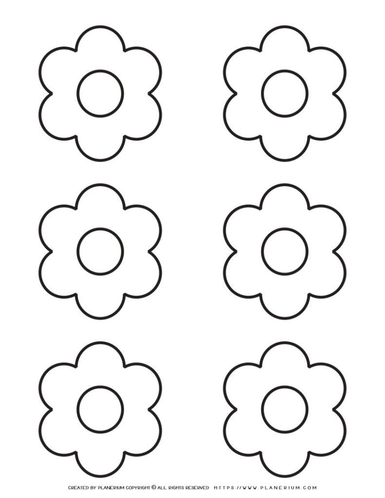 6 Petal Flower Template Six Flowers Planerium