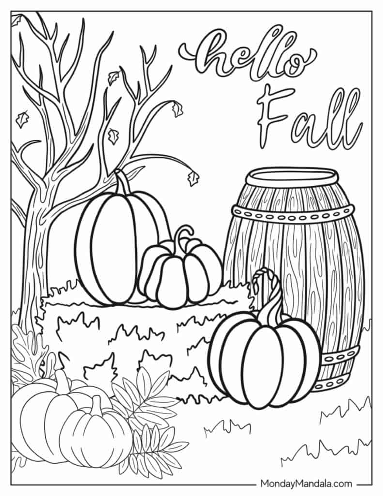68 Autumn Fall Coloring Pages Free PDF Printables 