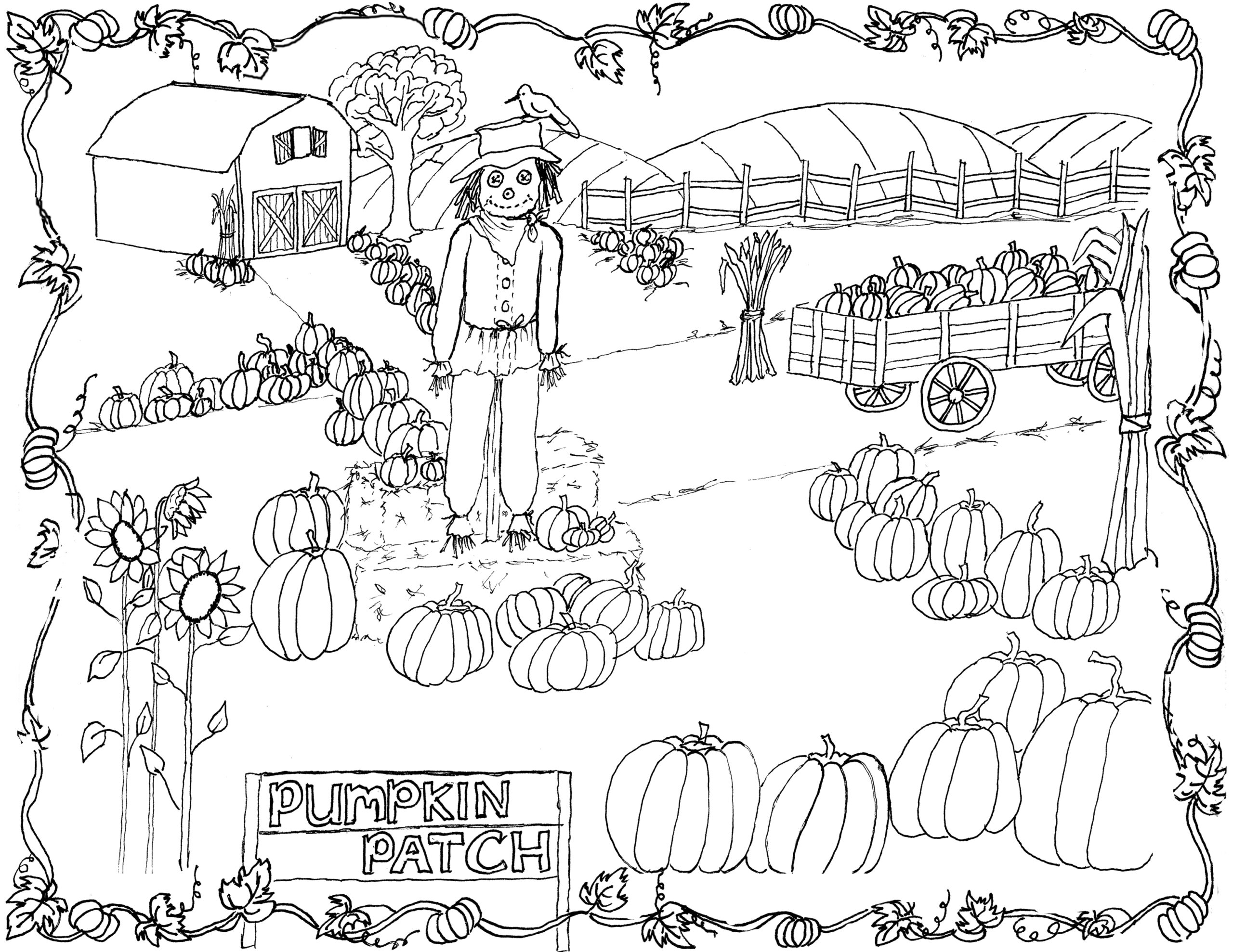 Printable Harvest Coloring Pages