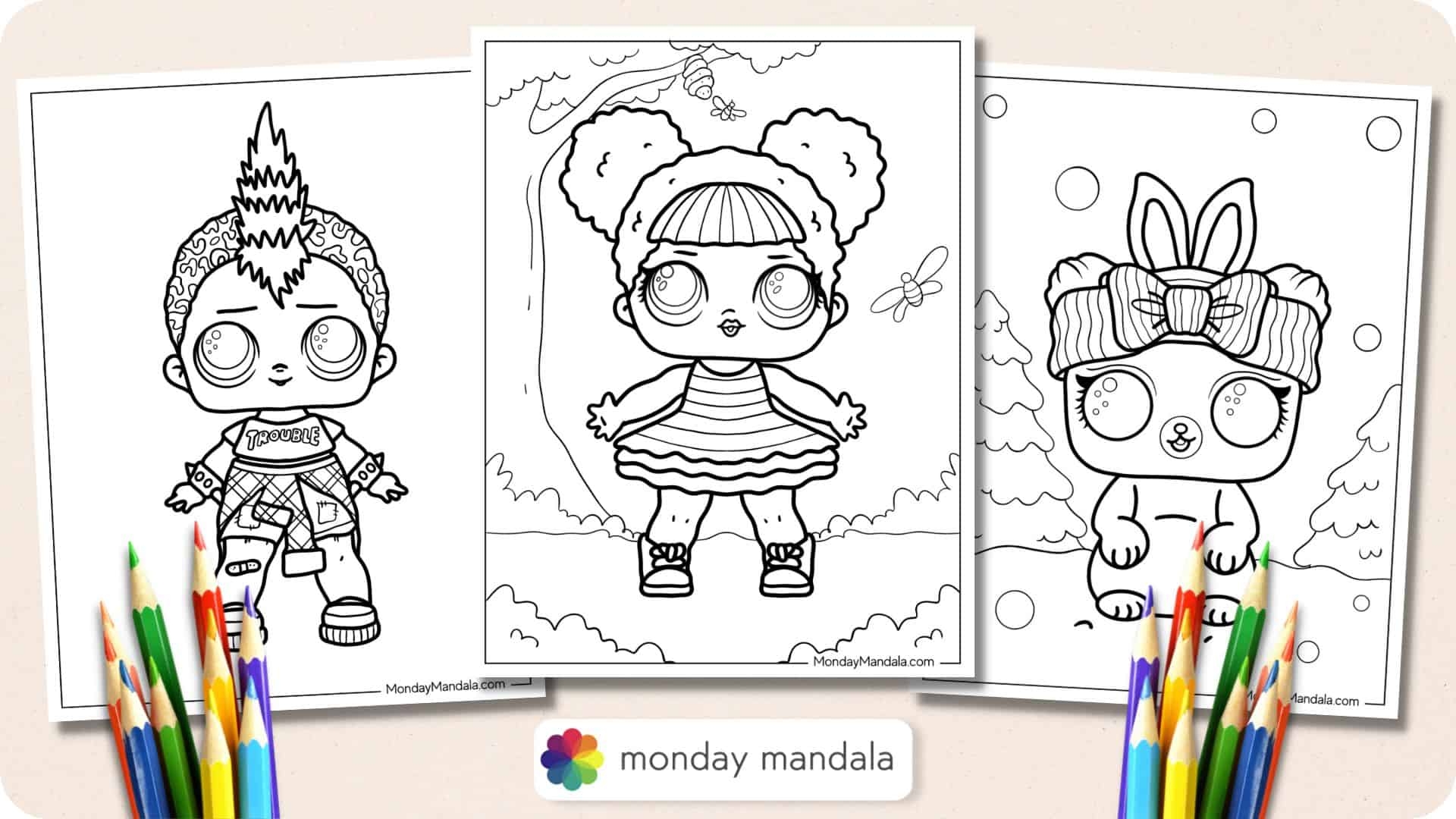 Free Printable Lol Surprise Dolls Coloring Pages