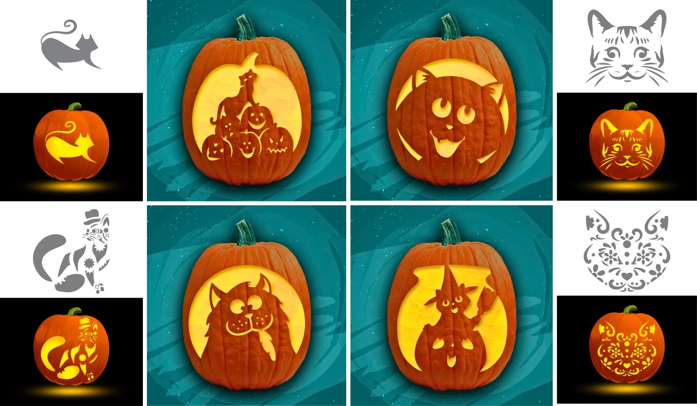 87 Free Cat Pumpkin Carving Stencils The Ultimate List 