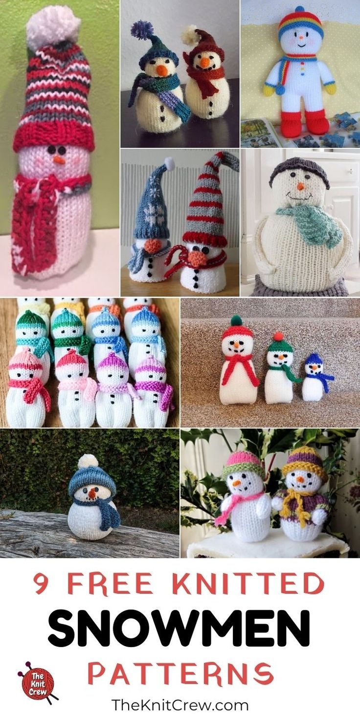 9 Free Knitted Snowman Patterns For Winter The Knit Crew