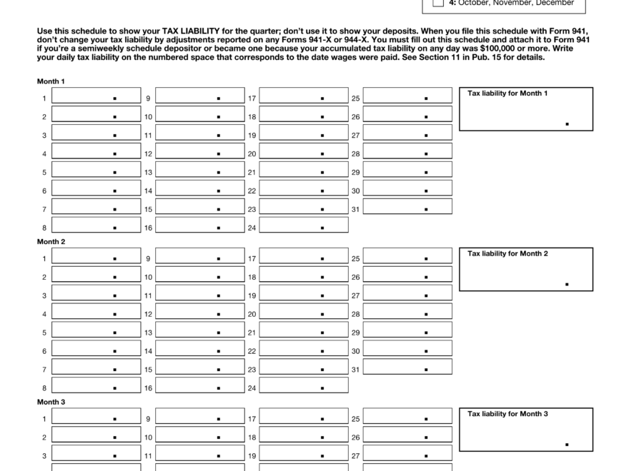941 Schedule B 2024 2025 Fill And Download PDF Guru