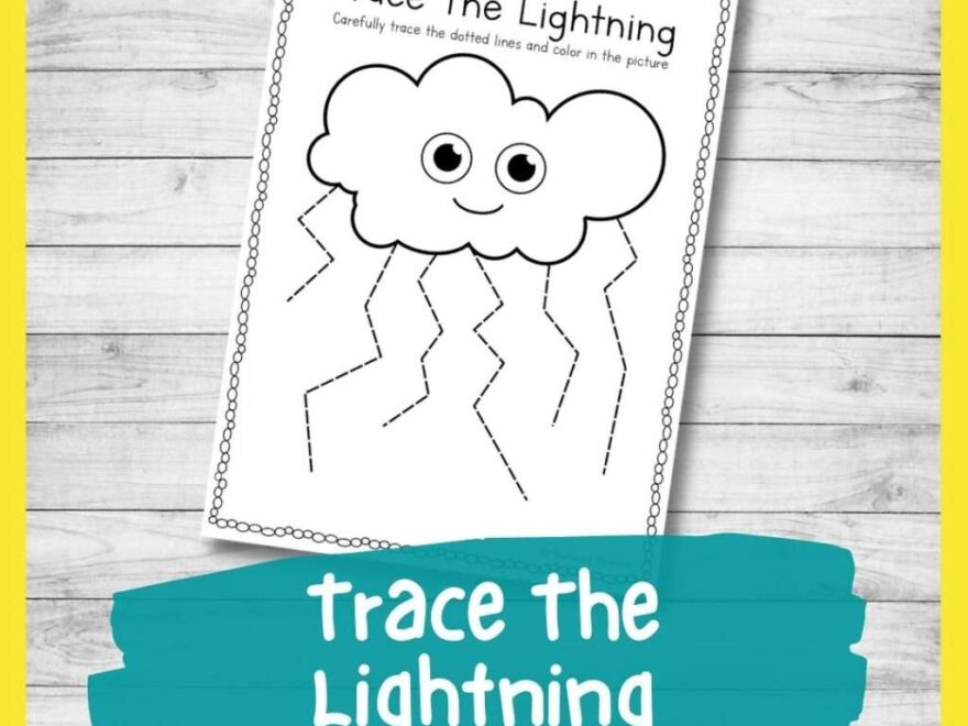 A Lovely Lightning Tracing Worksheet To Improve Pencil Control Nurtured Neurons