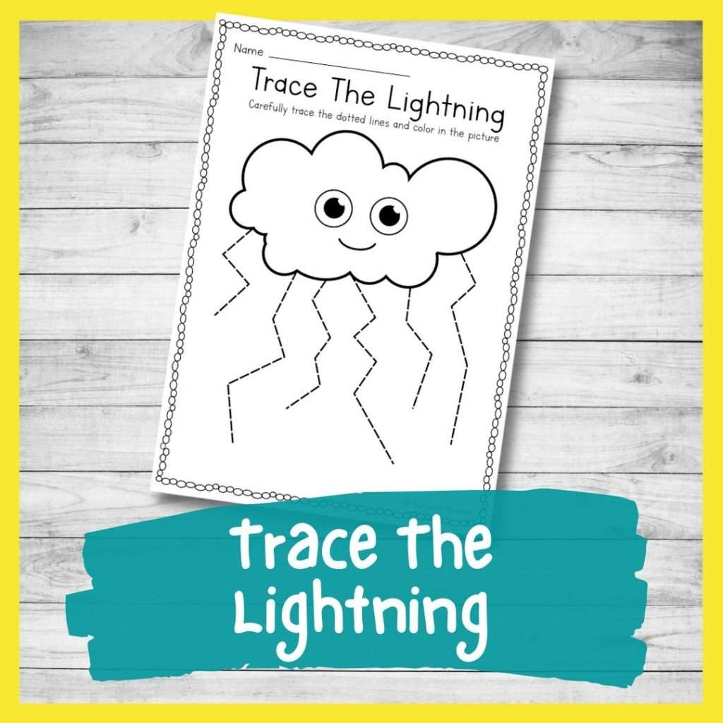 A Lovely Lightning Tracing Worksheet To Improve Pencil Control Nurtured Neurons