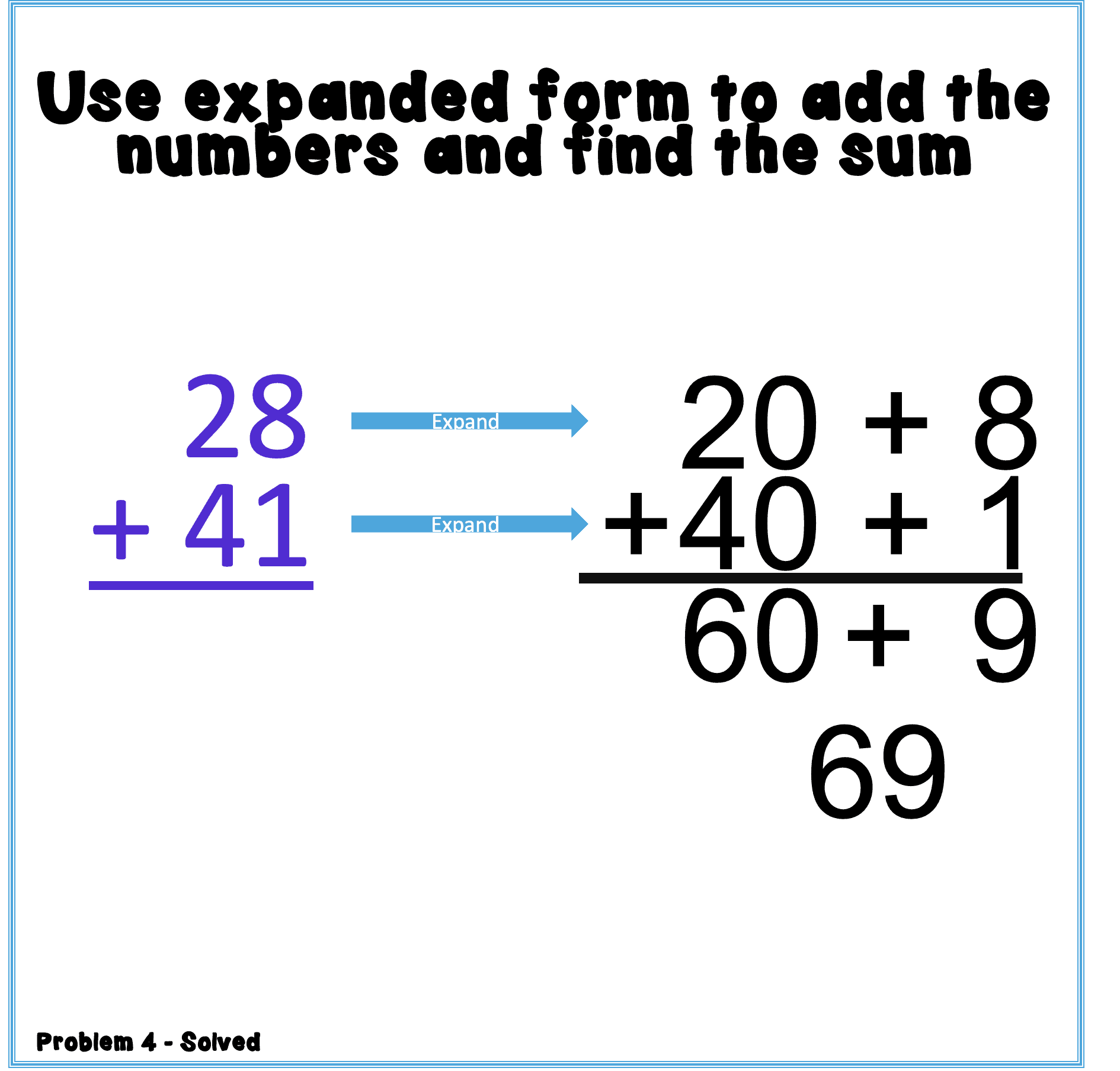 2 Digit Expanded Form Addition Printable