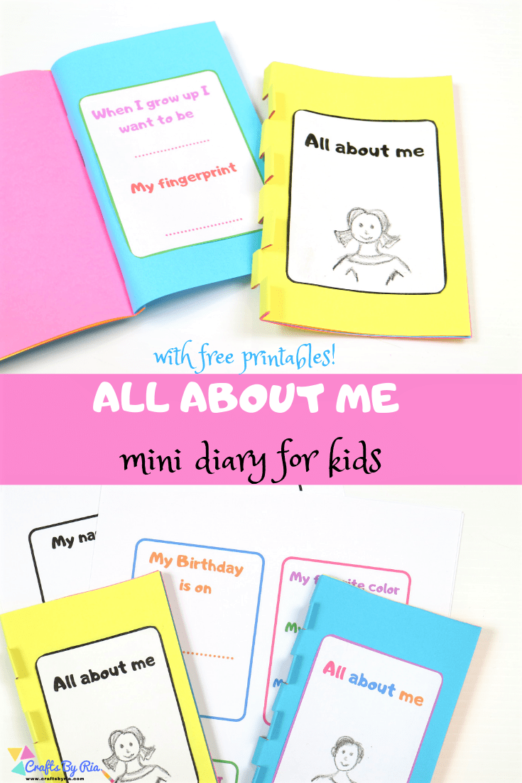 All About Me Printable Book With Free Templates Crafts By Ria