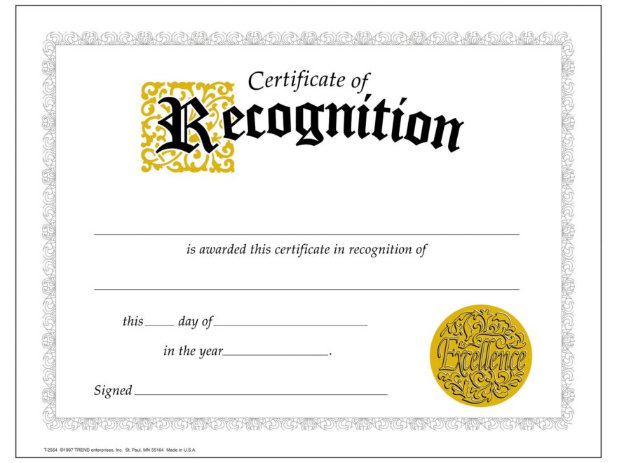 Amazon Certificate Of Recognition Large 30 Pack Academic Awards And Incentives Supplies Office Products