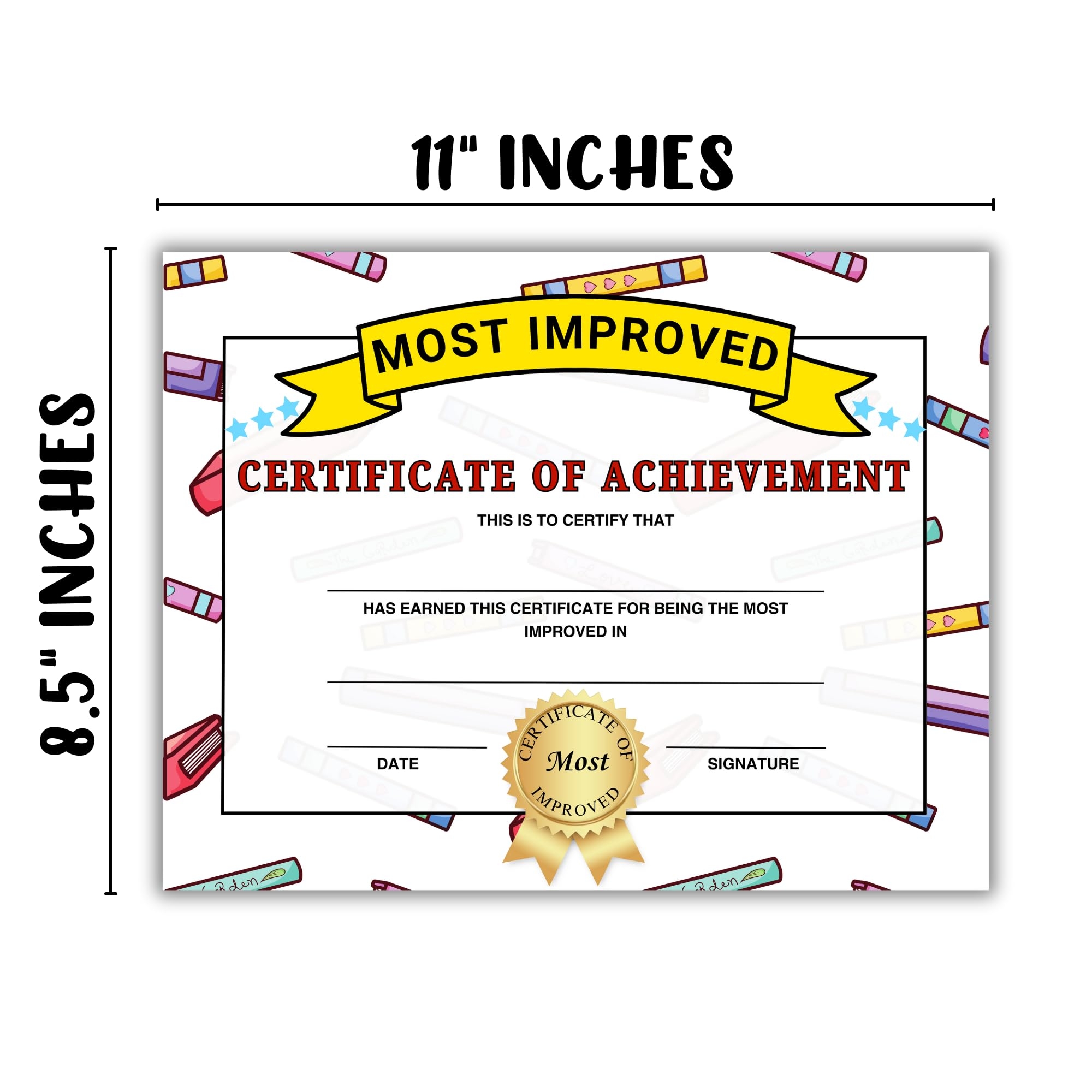 Most Improved Certificate Printable
