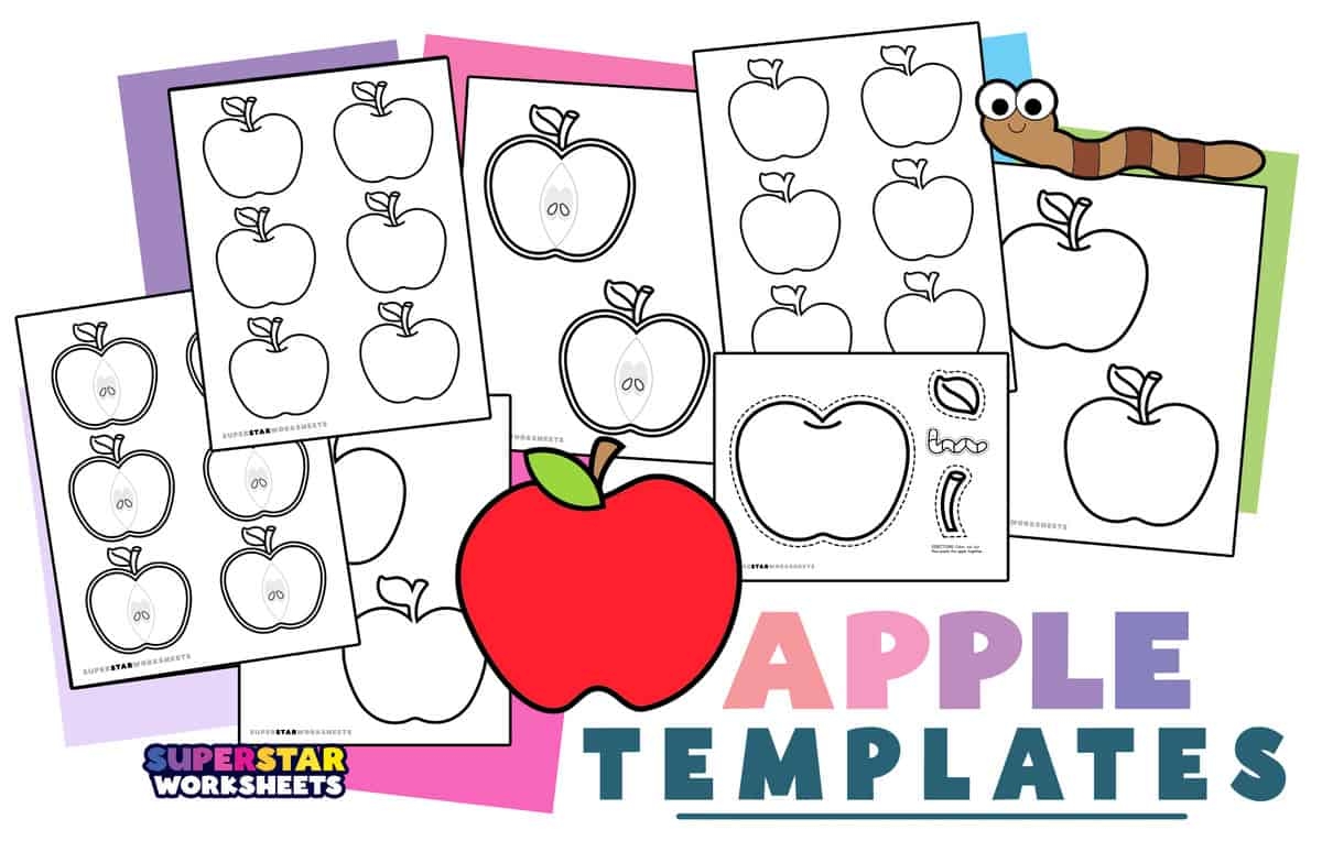 Apple Template Free Printables Superstar Worksheets