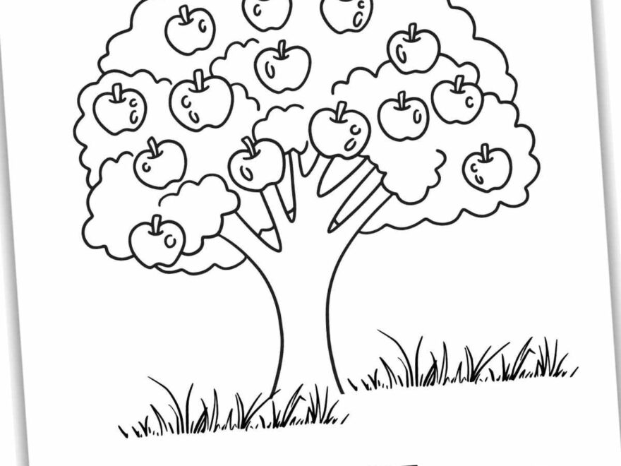 Apple Tree Coloring Pages Nature Inspired Learning