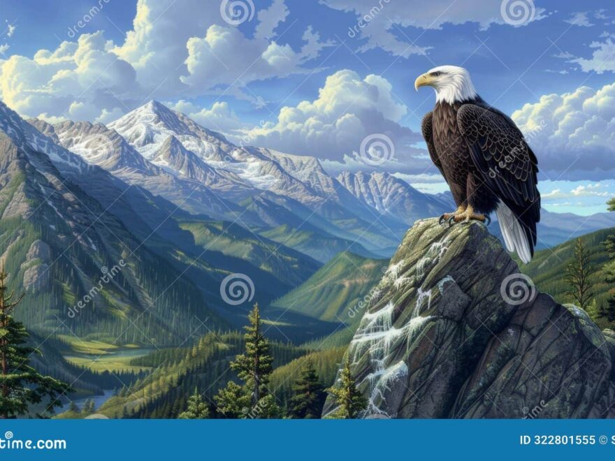 Bald Eagle Sitting Rock Stock Illustrations 47 Bald Eagle Sitting Rock Stock Illustrations Vectors Clipart Dreamstime