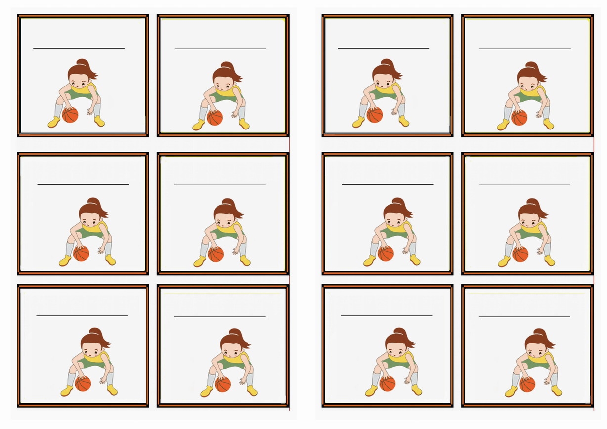 Basketball Name Tags Birthday Printable
