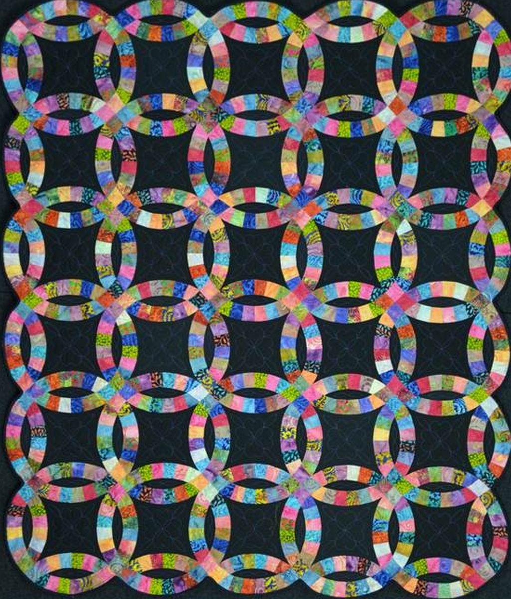 Batik Double Wedding Ring Quilt Christa Quilts