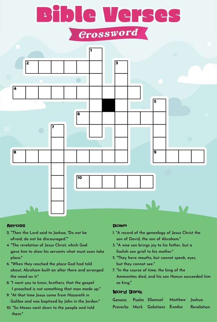 Easy Bible Crossword Puzzles Printable