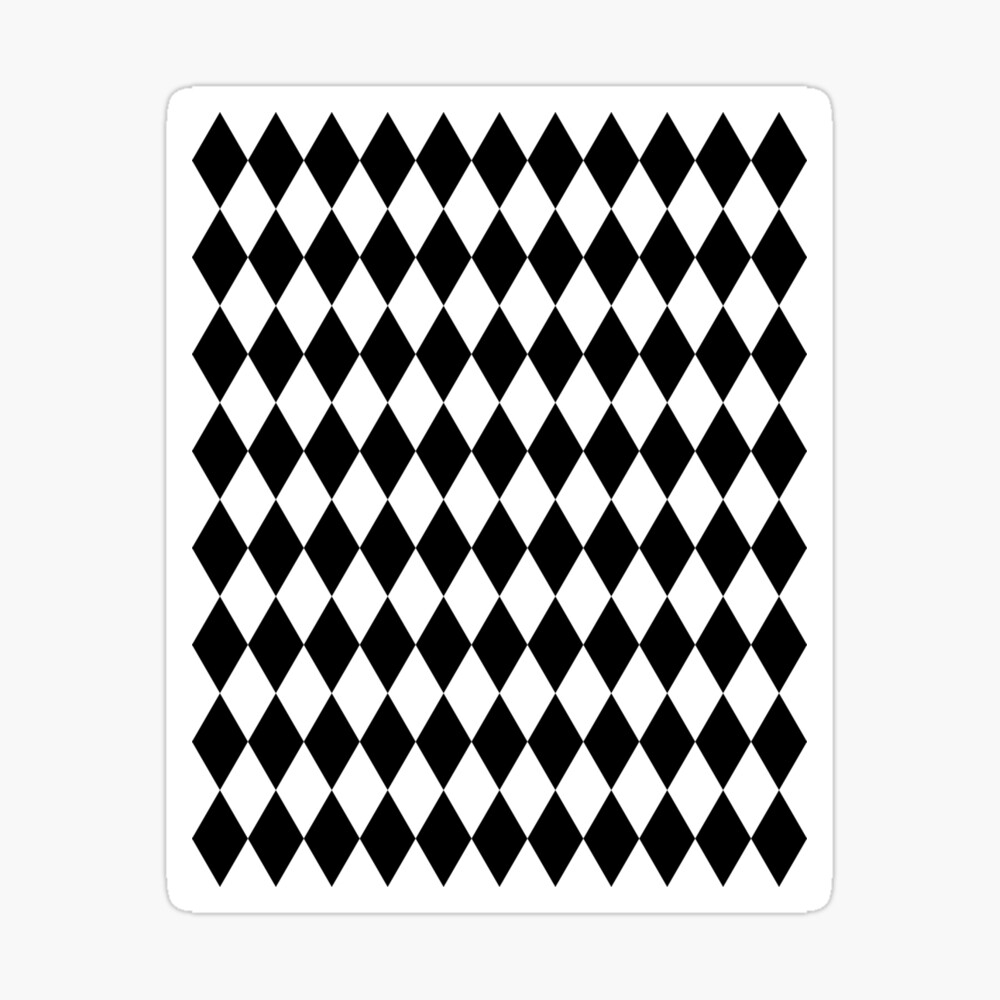 Black White Harlequin Diamond Pattern Art Board Print For Sale By BleuSky Redbubble